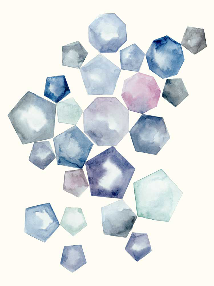 Watercolor Hexagons A